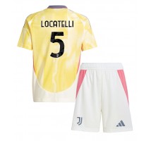 Juventus Manuel Locatelli #5 Koszulka Wyjazdowa dzieci 2024-25 Krótki Rękaw (+ krótkie spodenki)